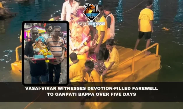 Vasai-Virar Witnesses Devotion-Filled Farewell to Ganpati Bappa Over Five Days